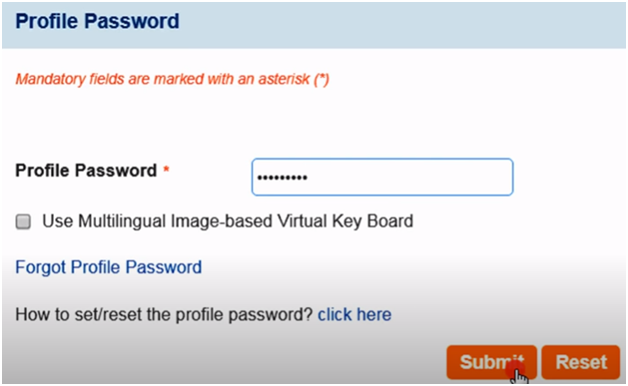 Using Profile Password