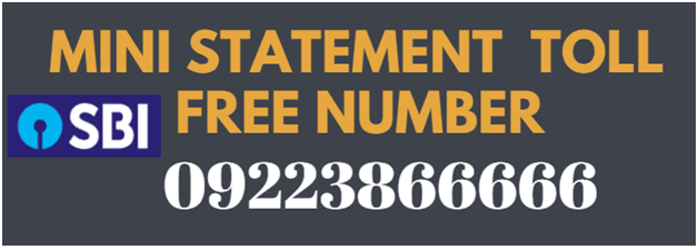 Mini Statement Number from SBI