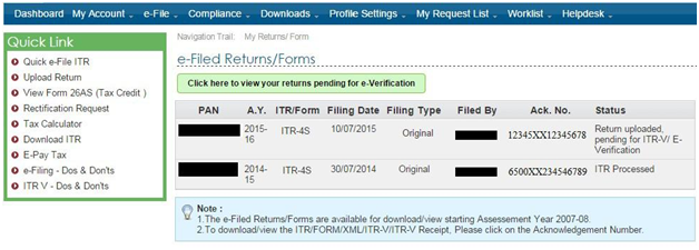 view your pending e-verification returns.'