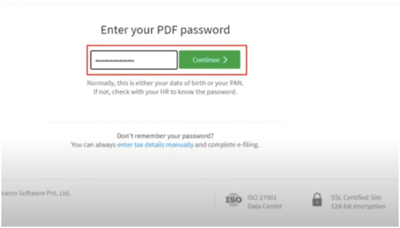 Enter PDf Password