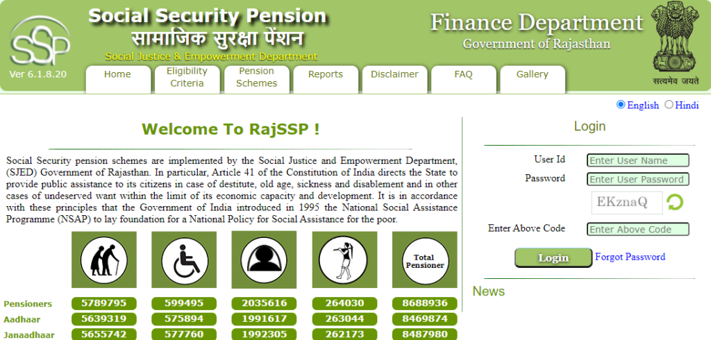 RajSSP Portal