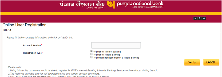 Punjab National Bank Net Banking