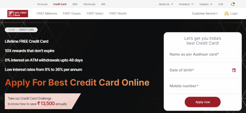 IDFC Credit Card 