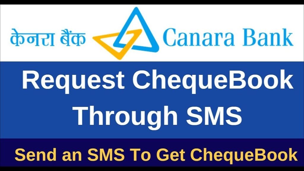 Canara Bank Cheque Book Request Online Via SMS
