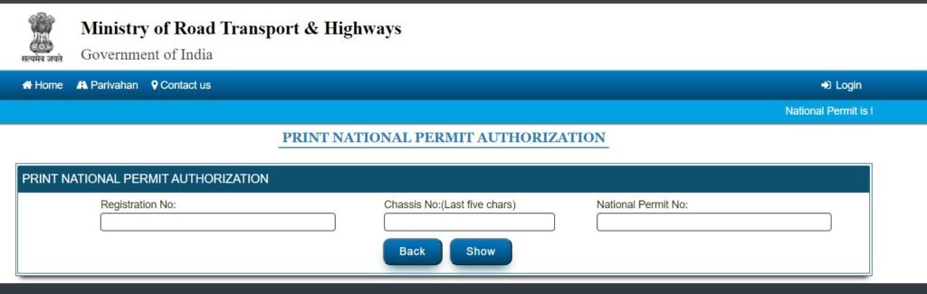 National Permit 