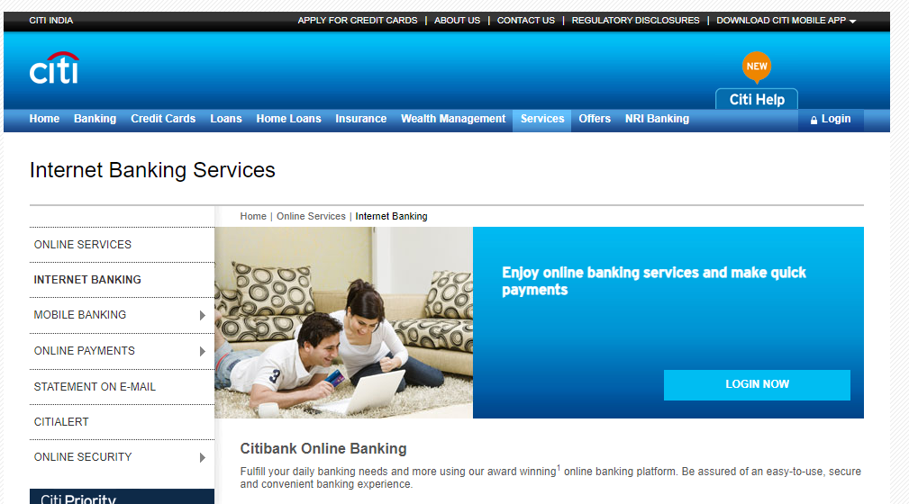 Citibank Net Banking Registration