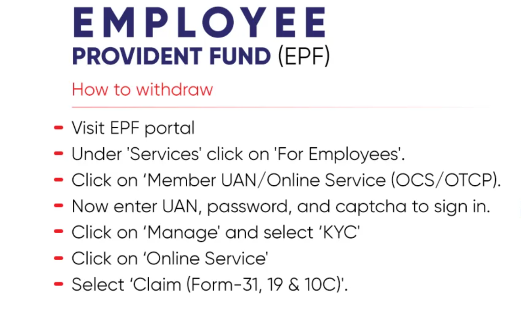 Withdraw PF Amount Online